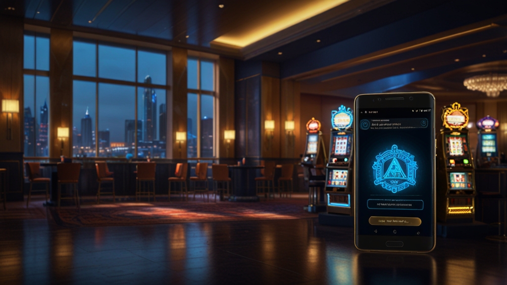 Android-Smartphone mit APK-Installationsdialog im Casino-Look