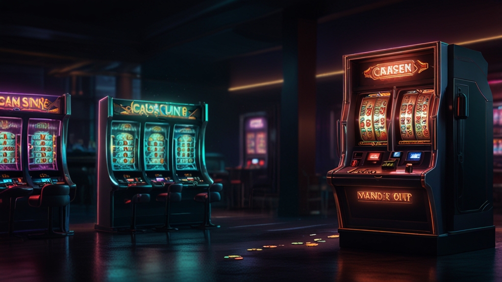 Auszahlungsbildschirm im Casino mit Verifizierung und Chips